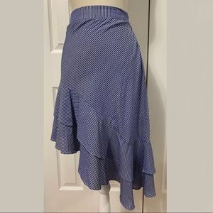 NEW A NEW DAY Woman’s Ruffle Tiered Skirt Blue 2